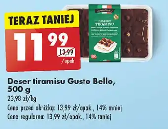 Biedronka Deser tiramisu Gusto Bello, 500 g oferta