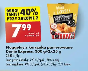 Biedronka Nuggetsy z kurczaka panierowane Danie Express, 300 g + 2 x 25 g oferta
