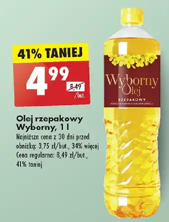 Biedronka Olej rzepakowy Wyborny 1l oferta