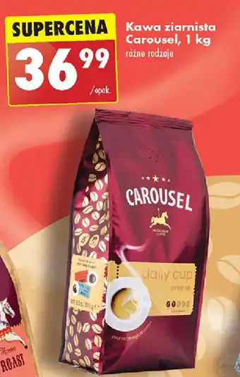 Biedronka Kawa ziarnista Carousel 1 kg oferta