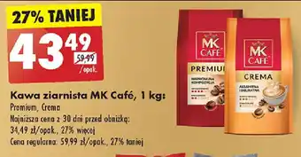 Biedronka Kawa ziarnista MK Café 1 kg oferta