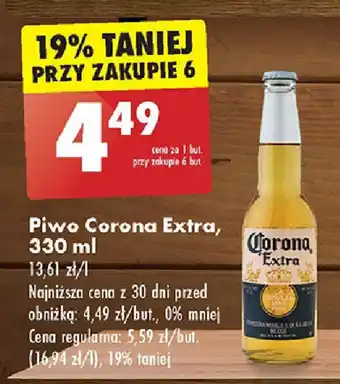 Biedronka Piwo Corona Extra 330ml oferta