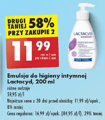 Biedronka Emulsja do higieny intymnej Lactacyd 200 ml oferta