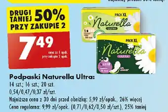 Biedronka Podpaski Naturella Ultra 14-20szt. oferta