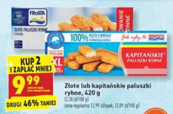 Biedronka Złote lub Kapitańskie paluszki rybne 420g oferta