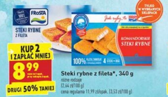 Biedronka Steki rybne z fileta 340g oferta