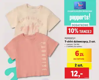 Lidl PEPPERTS! T-shirt dziewczęcy, 2 szt. oferta