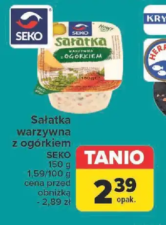 Carrefour Sałatka warzywna z ogórkiem SEKO 150 g oferta