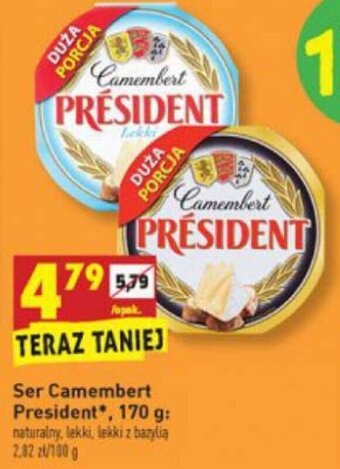 Biedronka Ser Camembert President 170g oferta