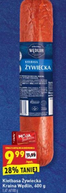 Biedronka Kiełbasa Żywiecka Kraina Wędlin 600g oferta