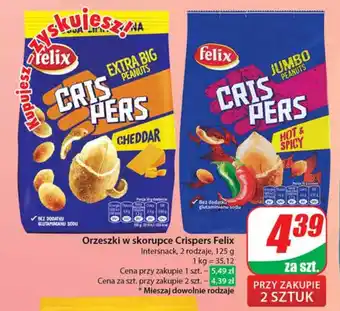 Dino Orzeszki w skorupce Crispers Felix Intersnack 125 g oferta