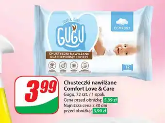 Dino Chusteczki nawilżane Comfort Love & Care Gugu, 72 szt. oferta