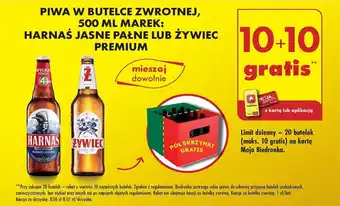 Biedronka PIWA W BUTELCE ZWROTNEJ, 500 ML MAREK: HARNAŚ JASNE PAŁNE LUB ŻYWIEC PREMIUM oferta