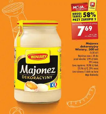 Biedronka Majonez dekoracyjny Winiary, 500 ml oferta