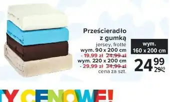 Carrefour Prześcieradło jersey z gumką 140x190/200cm 1 SZT oferta