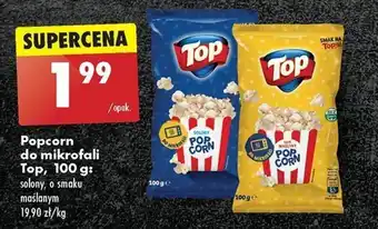 Biedronka Popcorn do mikrofali Top, 100 g oferta