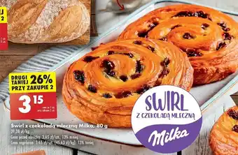 Biedronka Swirl z czekoladą mleczną Milka, 80 g oferta