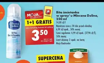 Biedronka Bita śmietanka w spray'u Mleczna Dolina, 250 ml oferta