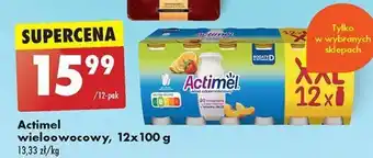 Biedronka Actimel wieloowocowy, 12x100 g oferta