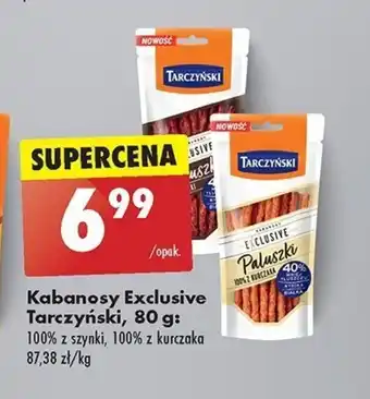 Biedronka Kabanosy Exclusive Tarczyński, 80 g oferta