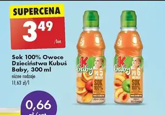 Biedronka Sok 100% Owoce Dzieciństwa Kubuś Baby, 300 ml oferta