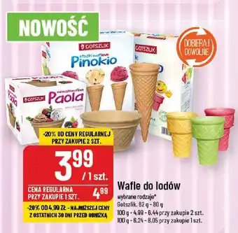 Polomarket Wafle do lodów Gotszlik 62-80 g oferta