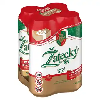 Lewiatan Žatecký Světlý Ležák Piwo jasne pełne 4 x 500 ml oferta