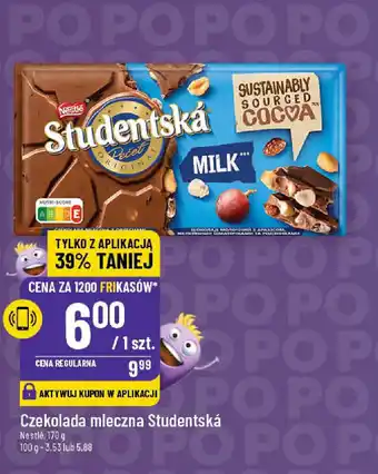 Polomarket Czekolada mleczna Studentská Nestle 170 g oferta