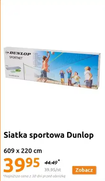 Action Siatka sportowa Dunlop 609x220 cm oferta