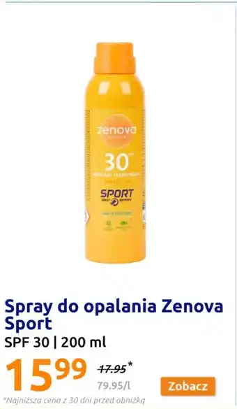 Action Spray do opalania Zenova Sport SPF 30 200 ml oferta