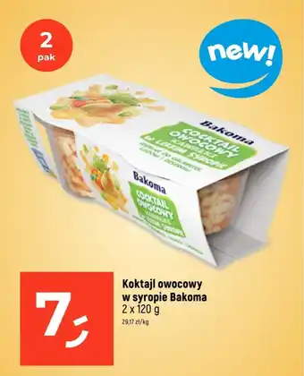 Dealz Koktajl owocowy w syropie Bakoma 2 x 120 g oferta