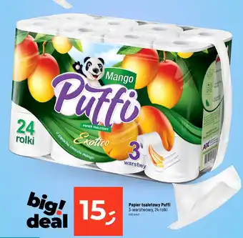 Dealz Papier toaletowy Puffi 3-warstwowy, 24 rolki oferta