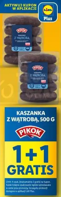 Lidl PIKOK KASZANKA Z WĄTROBĄ, 500 G oferta