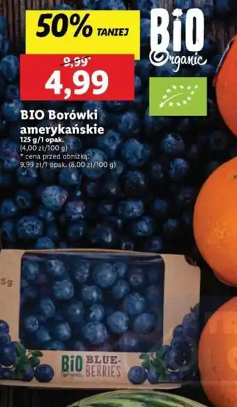 Lidl BIO Borówki amerykańskie 125 g oferta