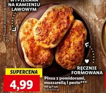 Lidl Pinsa z pomidorami, mozzarellą i pesto 150 g oferta