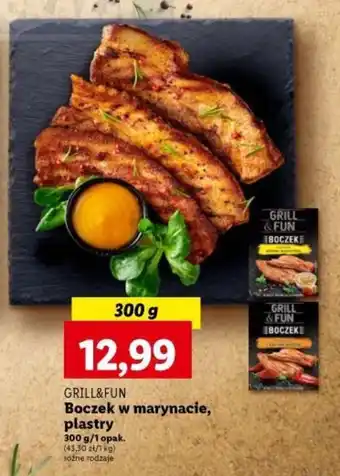 Lidl GRILL&FUN Boczek w marynacie, plastry 300 g oferta