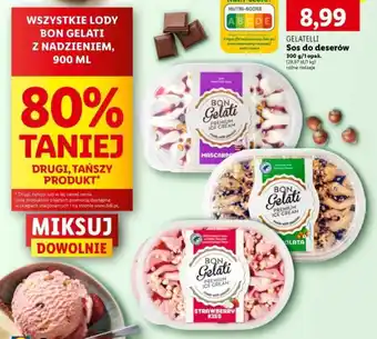 Lidl WSZYSTKIE LODY BON GELATI Z NADZIENIEM, 900 ML oferta