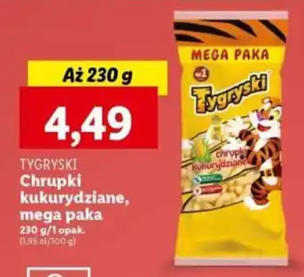 Lidl TYGRYSKI Chrupki kukurydziane, mega paka 230 g oferta