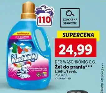 Lidl DER WASCHKÖNIG C.G. Żel do prania 3,305 l oferta