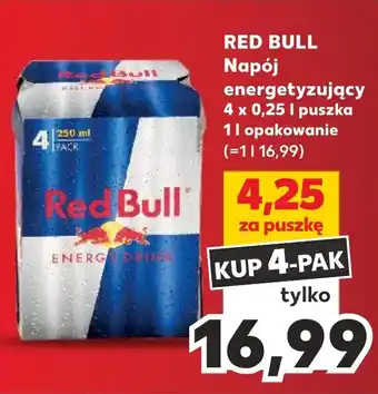 Kaufland RED BULL Napój energetyzujący 4 x 0,25 I oferta