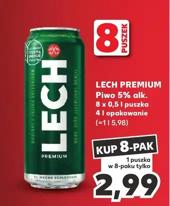 Kaufland LECH PREMIUM Piwo 5% alk. 0,5 l oferta