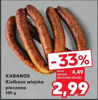 Kaufland KABANOS Kiełbasa wiejska pieczona 100 g oferta