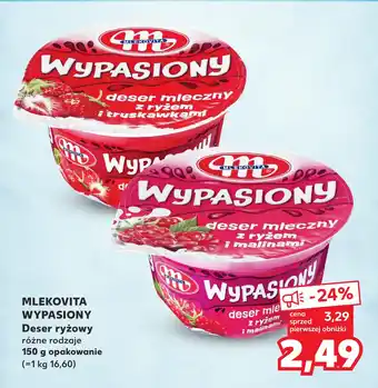 Kaufland MLEKOVITA WYPASIONY Deser ryżowy 150 g oferta