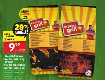 Twój Market Węgiel drzewny Express-Grill, 2 kg / Brykiet z węgla drzewnego Express-Grill, 2 kg oferta
