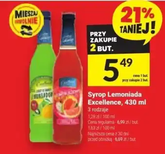 Twój Market Syrop Lemoniada Excellence, 430 ml oferta