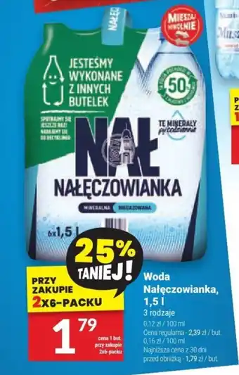 Twój Market Woda Nałęczowianka, 1,5 l oferta
