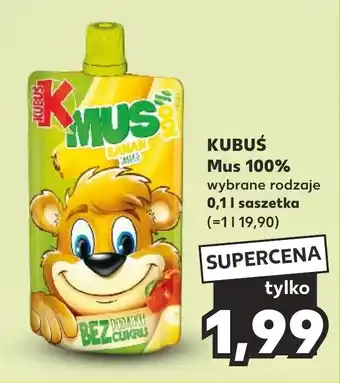 Kaufland KUBUŚ Mus 100% 0,1l oferta