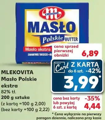 Kaufland MLEKOVITA MASŁO Polskie 200g oferta