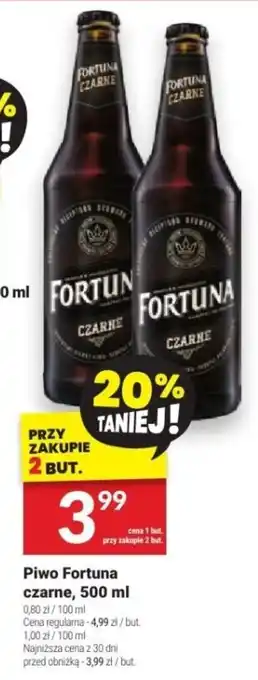 Twój Market Piwo Fortuna czarne, 500 ml oferta