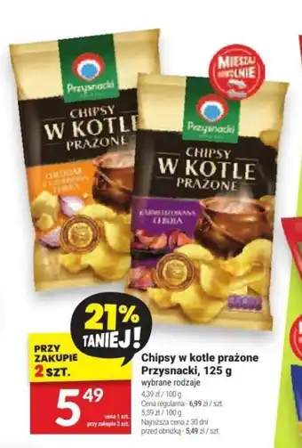 Twój Market Chipsy w kotle prażone Przysnacki, 125 g oferta